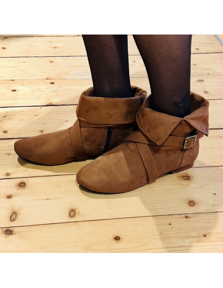 Bequeme braune Tanzstiefelette für West Coast Swing oder Linedance - Veryfine Dance Shoes Zurich