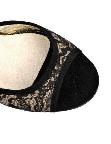 Scarpe da ballo Tangolera Anita Pizzo Nero Nudo -  Veryfine Dance Shoes Zurigo