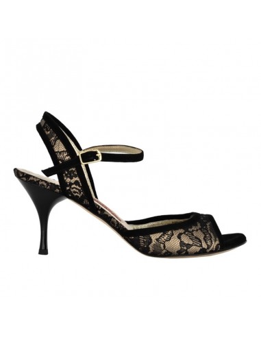 Scarpe da ballo Tangolera Anita Pizzo Nero Nudo -  Veryfine Dance Shoes Zurigo