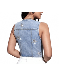 Gilet in denim con stelle in strass per balli di gruppo | Azzurro | Veryfine Svizzera 2