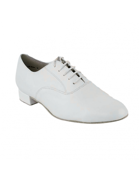 Elegant summer men's dance shoes for white parties, salsa parties, tango, white leather