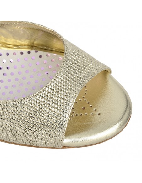 Tangolera Anita Platino Lucertolina CL chaussures de tango Zurich – Talon de 7cm