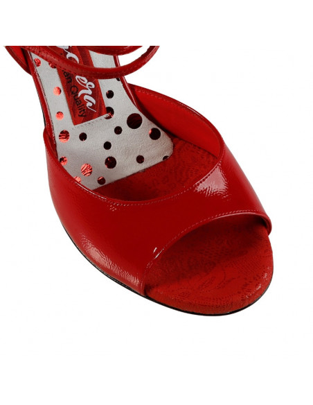 Scarpe da ballo Tangolera Diana Rosso Nappa Zurigo - tacco 7cm