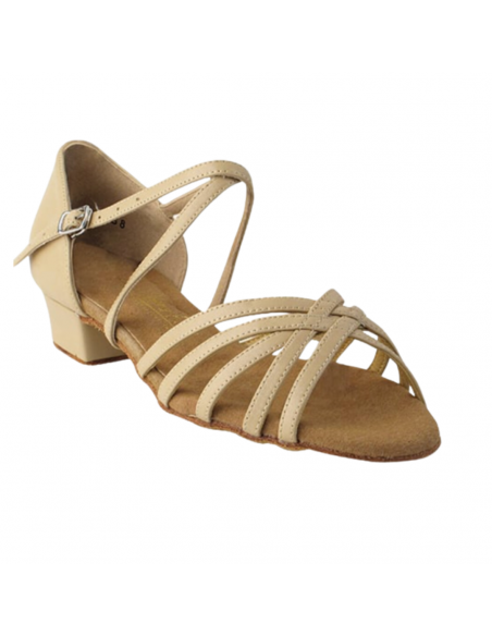 Dance shoes with 2cm heel in beige - Veryfine Dance Shop Zurich