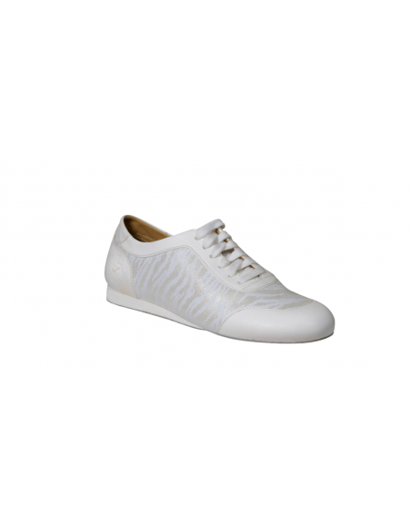 Top Tanz 4013 Ocean Weiss -  Leder Damentanzsneaker – Dance Shoes Zurich