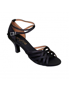 Black satin dance shoes Sydney 2615 - Veryfine Dance Shop Zurich