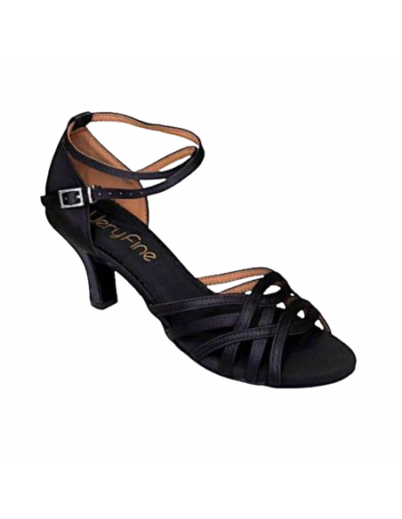 Black satin dance shoes Sydney 2615 - Veryfine Dance Shop Zurich