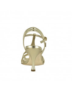 Tango dance shoes in light gold leather or elegant bridal shoe 2