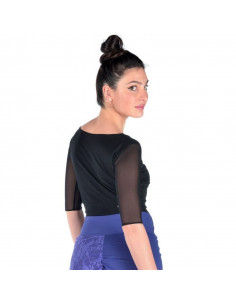 Haut de tango de Rossa Spina Italy en tissu stretch noir 2