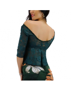 Haut de tango de Rossa Spina Italy en tissu stretch noir 2