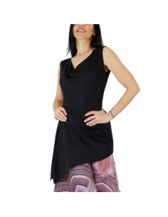 Haut de tango de Rossa Spina Italy en tissu stretch noir