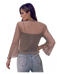 Beige Glitter Bolero – Dance Outfit & Dance Shoes Zurich | Dance Dresses Zurich 2