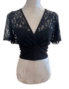 Haut de tango de Rossa Spina Italy en tissu stretch noir 2