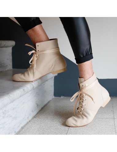 Tangolera Bottines de danse Stivaletto Selene Beige Corto Zurich – Talon de 2cm
