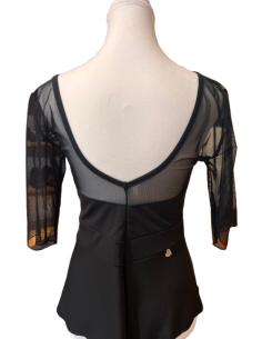 Haut de tango de Rossa Spina Italy en tissu stretch noir 2