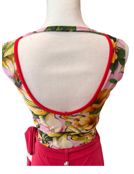 Tanztop von Rossa Spina aus blumigem Stretchstoff - Veryfine Zürich