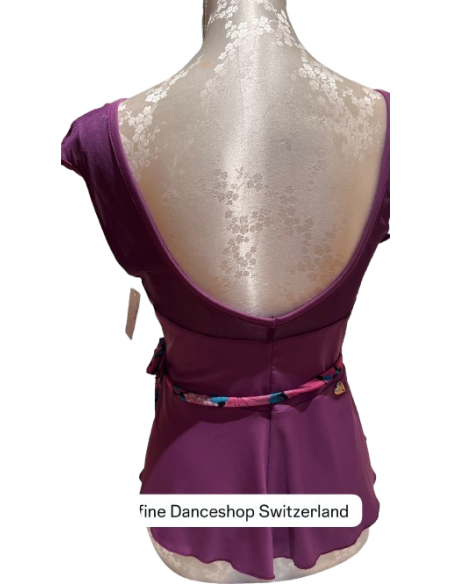 Haut de tango de Rossa Spina Italy en maille violet stretch elegant