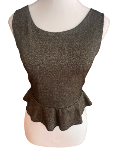 Dance top by Rossa Spina Italy in dark gold stretch fabric for argentine tango or ballroom