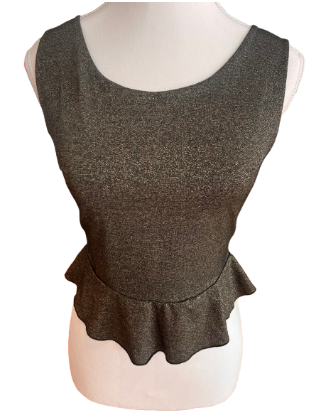 Dance top by Rossa Spina Italy in dark gold stretch fabric for argentine tango or ballroom