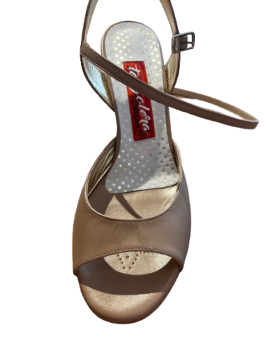 Scarpe da tango italiani Tangolera Anita Nudo Perlato Zurigo - tacco 7cm