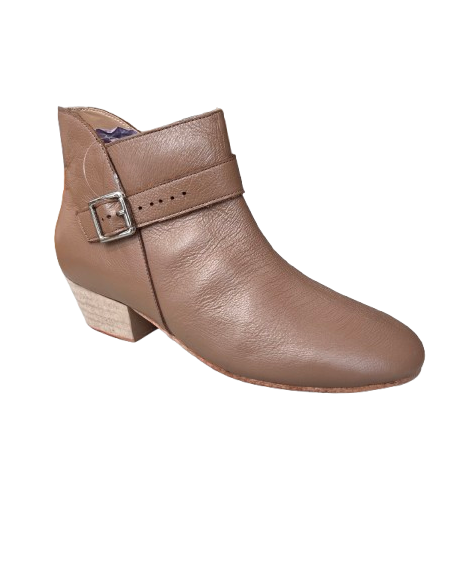 Short genuine leather dance ankle boots for line dancing