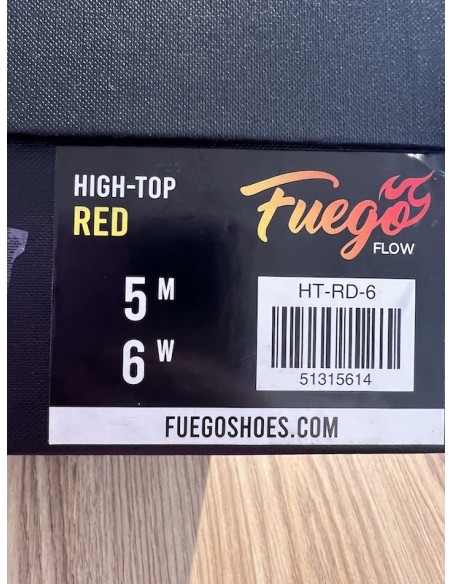 Fuego Hightop sneaker da ballo per la danza in rosso per tutti gli stili di danza