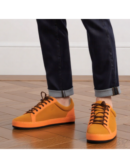 Top Tanz 1215 Sport Dancer orange  – Mens leather dance sneakers  Zurich