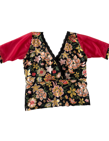 Haut de tango de Rossa Spina Italy en tissu stretch fleuri