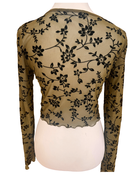 Schwarzer Bolero aus floralem Netzstoff – Tanzschuhe Zurich | Tanzbekleidung in Zurich