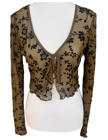 Schwarzer Bolero aus floralem Netzstoff – Tanzschuhe Zurich | Tanzbekleidung in Zurich