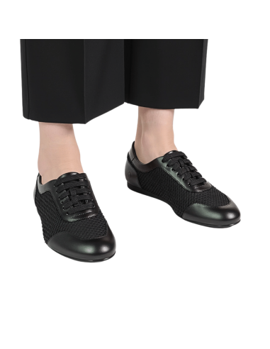 Top Tanz Ocean Schwarz -  Leder Damentanzsneaker – Dance Shoes Zurich