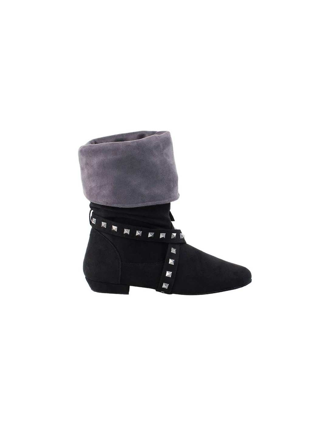 Black dance boot in suedette leather for West Coast Swing or linedance