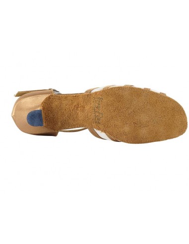 Nude Satin Dance shoes Nina 16612 with low heel - Veryfine Dance Shop Zurich
