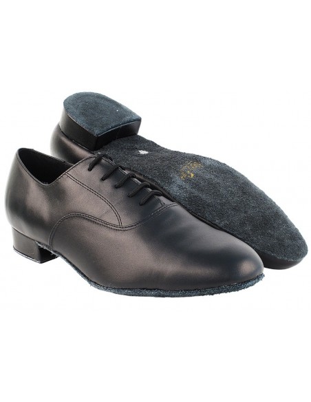 Elegant men's dance shoes, standard dance, tango, salsa discofox, black leather