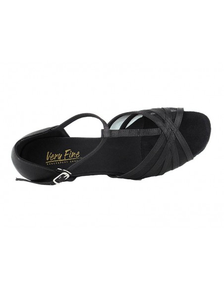 Black dance shoes Nina 16612 with low heel - Veryfine Dance Shop Zurich