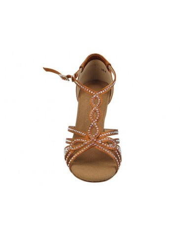 Strasstanzschuh S1008CC cognac