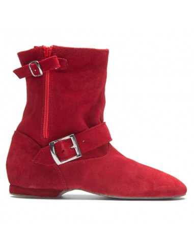 West Coast Swing dance boot red suede