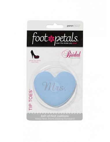 Heart bridal shoe cushions Mrs
