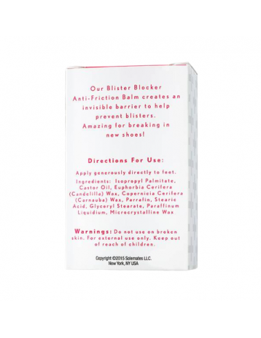 Anti-friction stick to prevent blisters. 100% natural ingredients