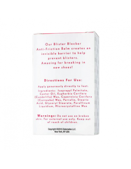 Anti-friction stick to prevent blisters. 100% natural ingredients